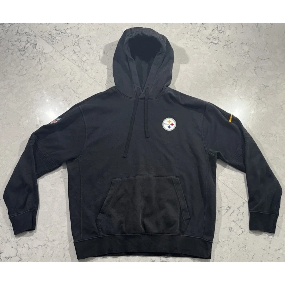 Nike Pittsburgh Steelers Sideline Hoodie Mens Large Black Fleece NFL Sweatshirt